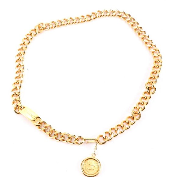 Chanel Medallion Chain-Link Belt in Gold Tone Metal with Box - Picture 1 of 5